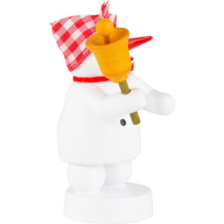 Snowman Musician with Bell - 8 cm / 3.1 inch