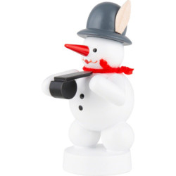 Schneemann Musikant mit Trillerpfeife - 8 cm