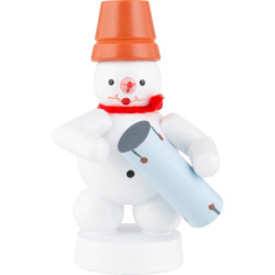 Schneemann Musikant mit Conga - 8 cm
