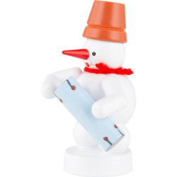 Snowman Musician with Conga - 8 cm / 3.1 inch