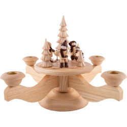 Advent Candle Holder - Winter Sports - 23 cm / 9.1 inch
