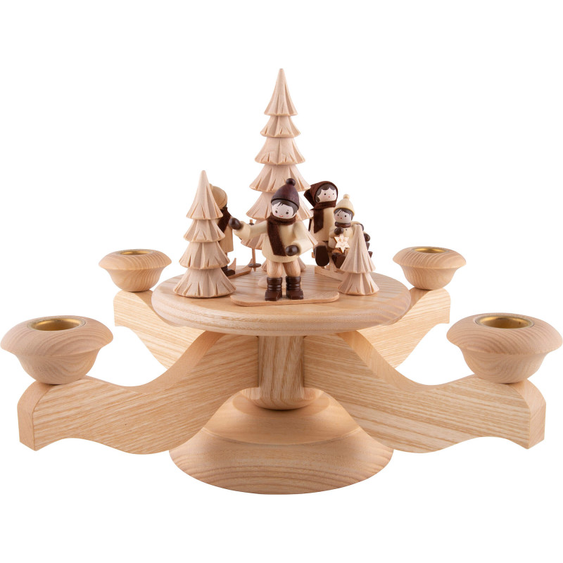 Advent Candle Holder - Winter Sports - 23 cm / 9.1 inch