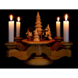 Advent Candle Holder - Winter Sports - 23 cm / 9.1 inch