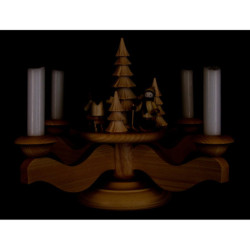 Advent Candle Holder - Winter Sports - 23 cm / 9.1 inch
