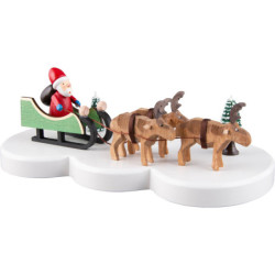 Candle Holder - Ruprecht and his reindeers - Colored - 9 cm / 3.5 inch