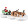 Candle Holder - Ruprecht and his reindeers - Colored - 9 cm / 3.5 inch