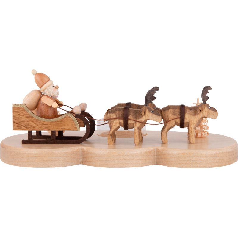 Kerzenhalter Ruprecht und seine Rentiere natur - 9 cm