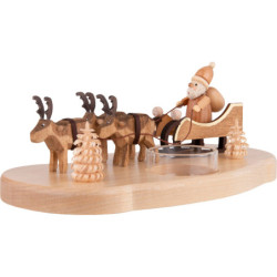Kerzenhalter Ruprecht und seine Rentiere natur - 9 cm