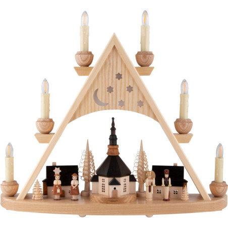 Light Triangle - Carolers of Seiffen Natural - 42x37 cm / 16.5x14.6 inch