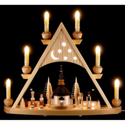 Light Triangle - Carolers of Seiffen Natural - 42x37 cm / 16.5x14.6 inch