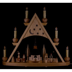 Light Triangle - Carolers of Seiffen Natural - 42x37 cm / 16.5x14.6 inch