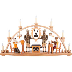 Candle Arch - Ore Mountain Theme - Natural - 66x38 cm / 26x15 inch