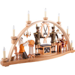 Schwibbogen Erzgebirgsmotiv natur - 66x38 cm