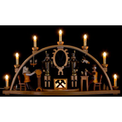 Candle Arch - Ore Mountain Theme - Natural - 66x38 cm / 26x15 inch