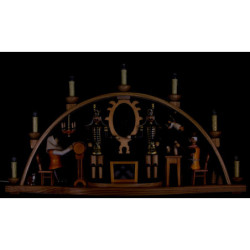 Candle Arch - Ore Mountain Theme - Natural - 66x38 cm / 26x15 inch