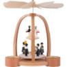 2-Tier Pyramid with Carolers, Miner and Angel Painted - 24 cm / 9.4 inch