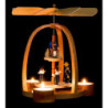2-Tier Pyramid with Carolers, Miner and Angel Painted - 24 cm / 9.4 inch