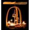 2-Tier Pyramid with Carolers, Miner and Angel Painted - 24 cm / 9.4 inch