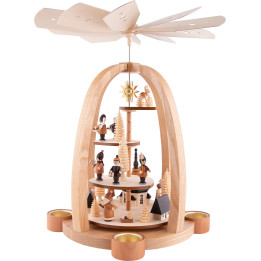 1-Tier Pyramid - Stairs - Natural - 41 cm / 16.1 inch