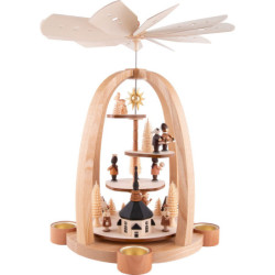 1-Tier Pyramid - Stairs - Natural - 41 cm / 16.1 inch