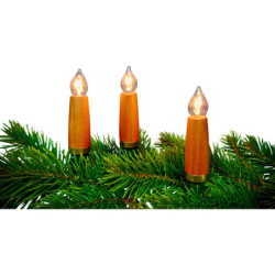 NARVA Light String with 20 Wood Shaft Bulbs - Steamed Cherry