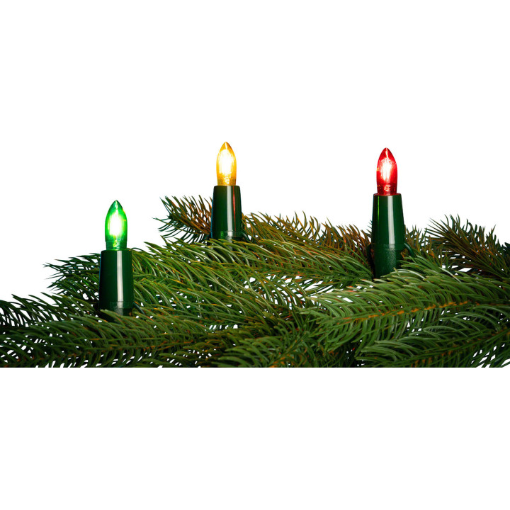 NARVA Light String with 30 Colored Rippled Bulbs