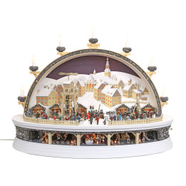 Schwibbogen Silbernes Schneeberg (limitierte Auflage) - 74x58x34 cm