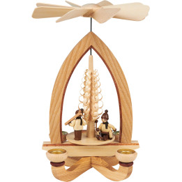 1-stöckige Pyramide Winterkinder - natur - 28 cm