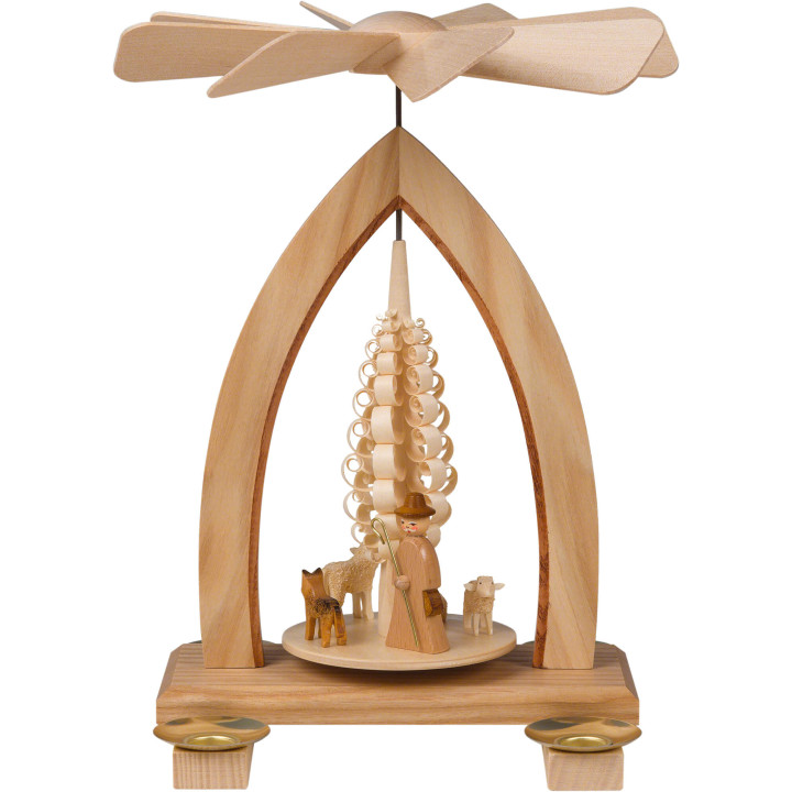 1-stöckige Pyramide Schafe - natur - 26 cm