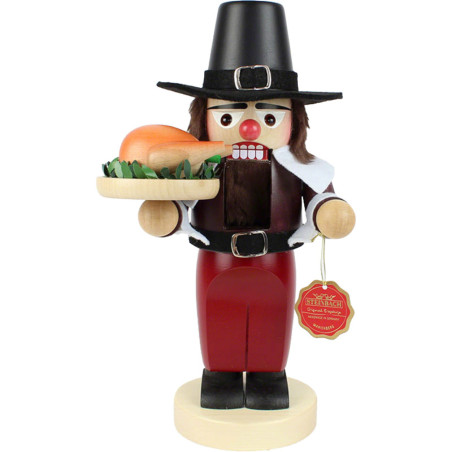 Nussknacker - Chubby Pilger mit Truthahn - 29 cm