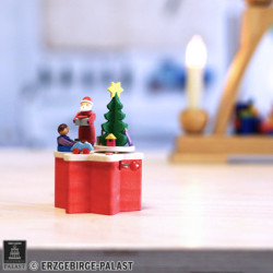 Music Box with Crank Santa Claus - 7 cm / 2.8 inch