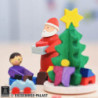 Music Box with Crank Santa Claus - 7 cm / 2.8 inch