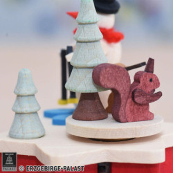 Music Box with Crank Snow Man - 7 cm / 2.8 inch