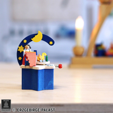 Music Box with Crank Cradle Song - 9 cm / 3.5 inch