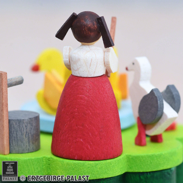 Music Box with Crank Duck Liesel - 7 cm / 2.8 inch