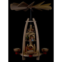 3-stöckige Pyramide Christgeburt - 35 cm