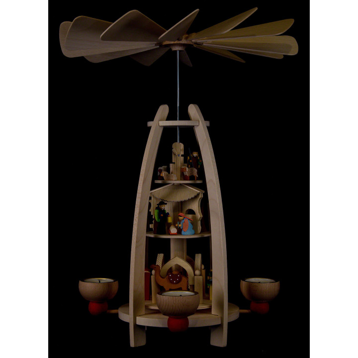 3-Tier Pyramid - Nativity - 35 cm / 13.7 inch