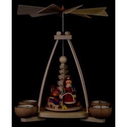 1-stöckige Pyramide Weihnachtsmann - 23 cm