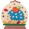Christbaumschmuck Schneekugel mit Igel - 7,6 cm
