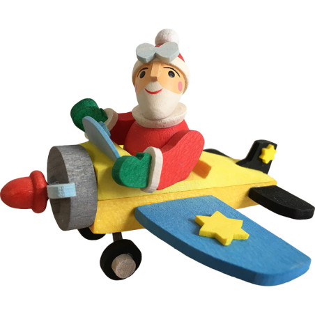 Tree Ornament - Santa in Plane - 6,2 cm / 2.4 inch