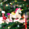 Tree Ornament - Unicorn Yellow/Pink - 6,2 cm / 2.4 inch