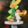 Tree Ornament - Spindle with Angel - 11 cm / 4.3 inch