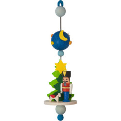 Tree Ornament - Spindle with Nutcracker - 11 cm / 4.3 inch