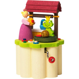 Music Box with Crank - Frog King - 8,5 cm / 3.3 inch