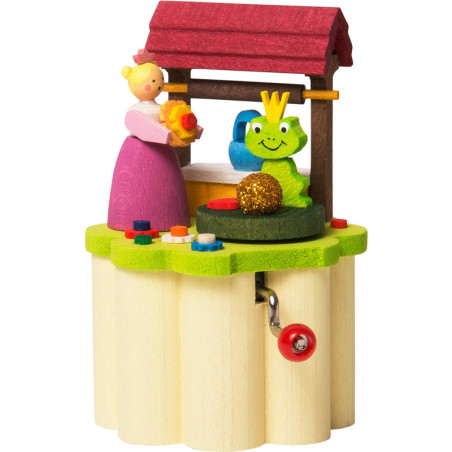 Kurbelspieldose Froschkönig - 8,5 cm