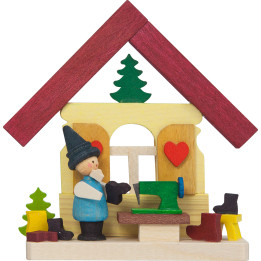 Tree Ornament - House Dwarf with Sewing Machine - 7,4 cm / 2.9 inch