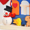 Tree Ornament - House Snowman with Animals - 7,4 cm / 2.9 inch