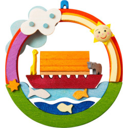Christbaumschmuck Diorama mit Arche Noah - 8,6 cm