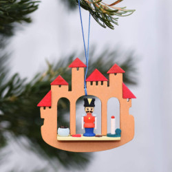 Christbaumschmuck Stadttor mit Nussknacker - 6,9 cm