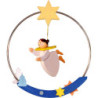 Christbaumschmuck Engel im Ring - 8 cm
